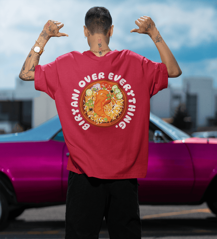 BigShot Fusion oversized streetwear t-shirt with bold graphic print - unisex relaxed fit cotton tee