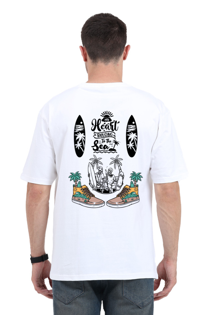 Beach Vibe Oversized T-Shirt – Unisex Streetwear Aesthetic - Big Shot Fusion
