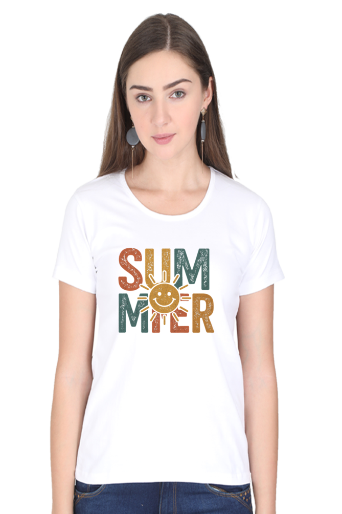 SUMMER Vintage Graphic Tee - Women's Casual Streetwear Top - Big Shot Fusion