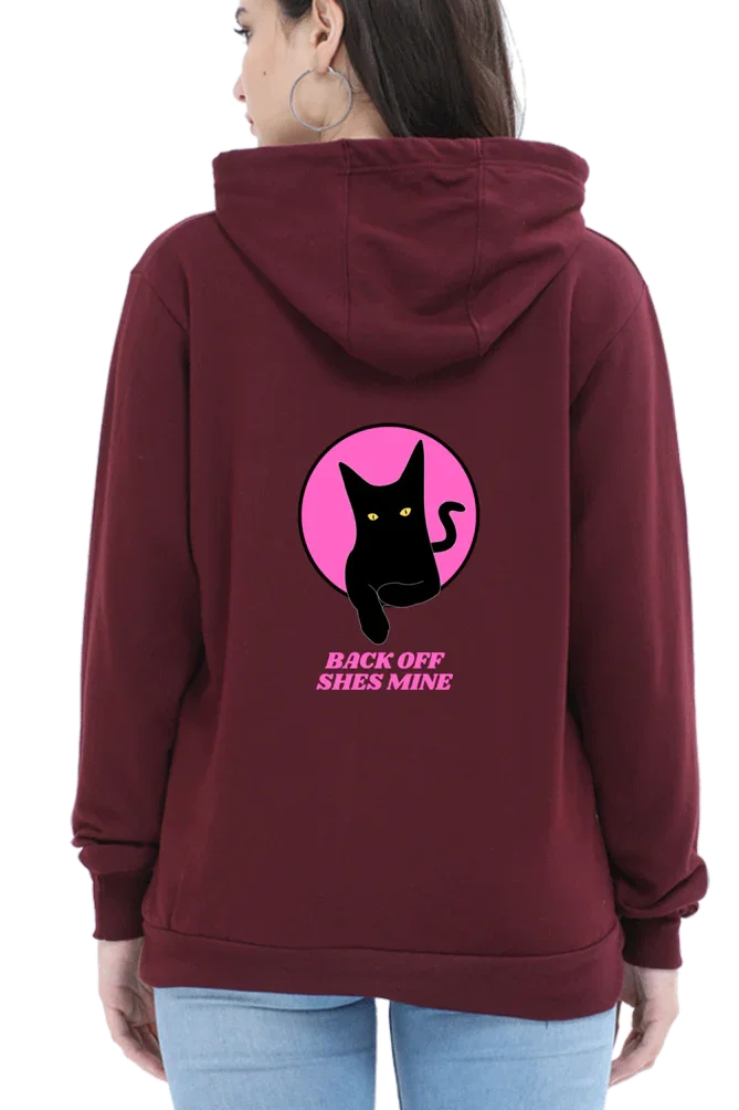 "Back Off, She's Mine" Cat Hoodie - Big Shot Fusion