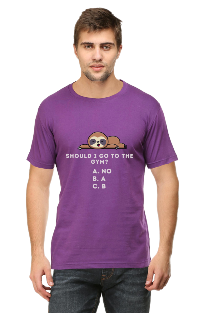Funny Sloth Gym Quote T-Shirt - Lazy Gym Humor Design