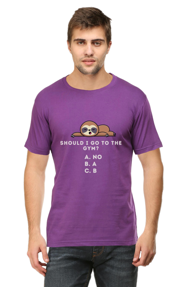Funny Sloth Gym Quote T-Shirt - Lazy Gym Humor Design