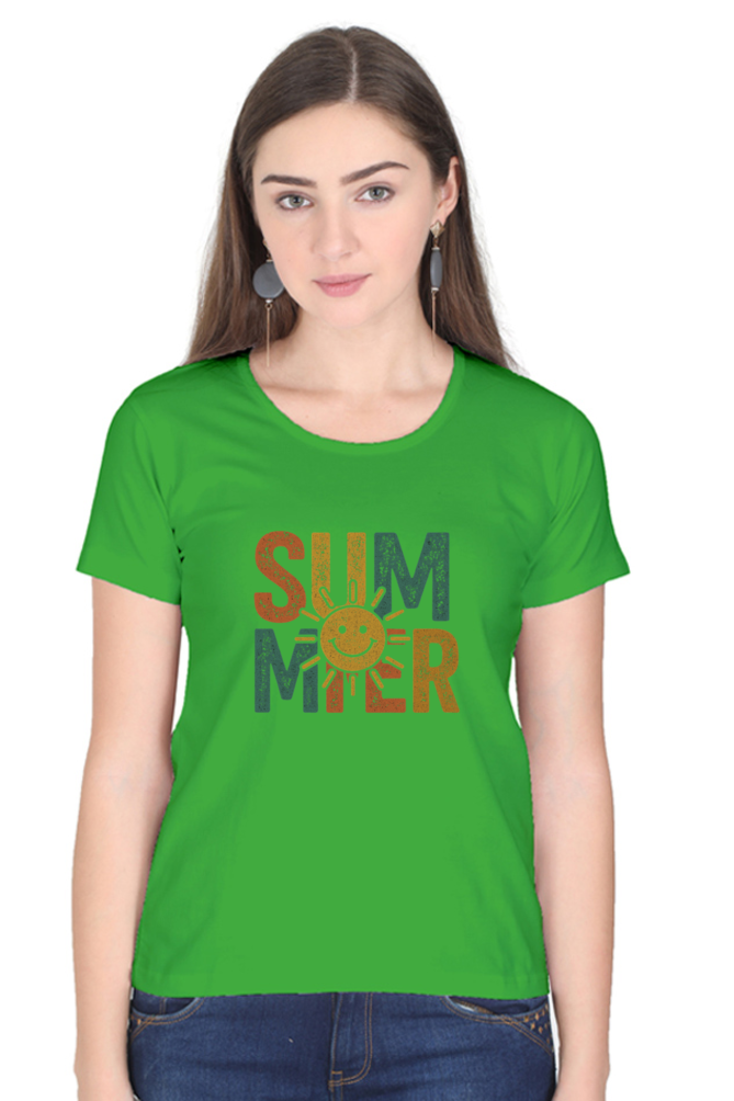 SUMMER Vintage Graphic Tee - Women's Casual Streetwear Top - Big Shot Fusion