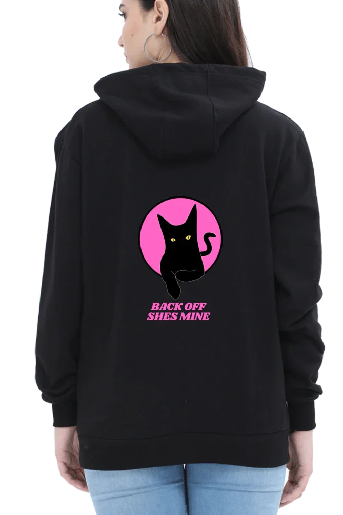 "Back Off, She's Mine" Cat Hoodie - Big Shot Fusion