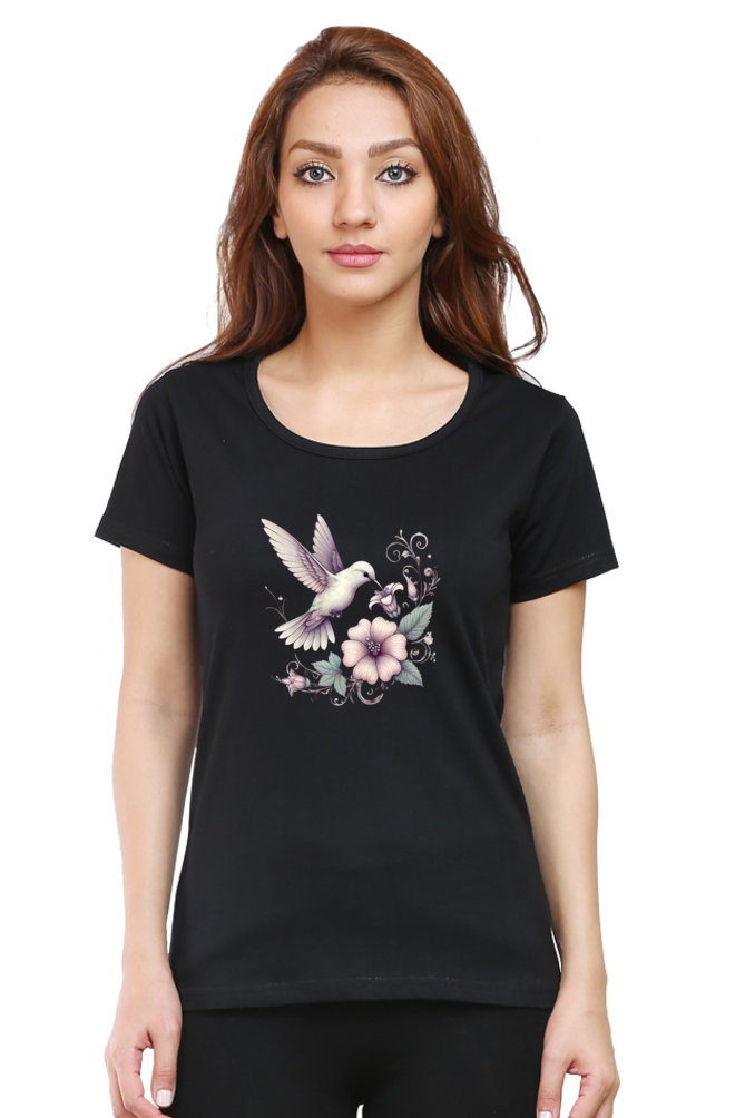 Hummingbird Harmony Round-Neck T-Shirt