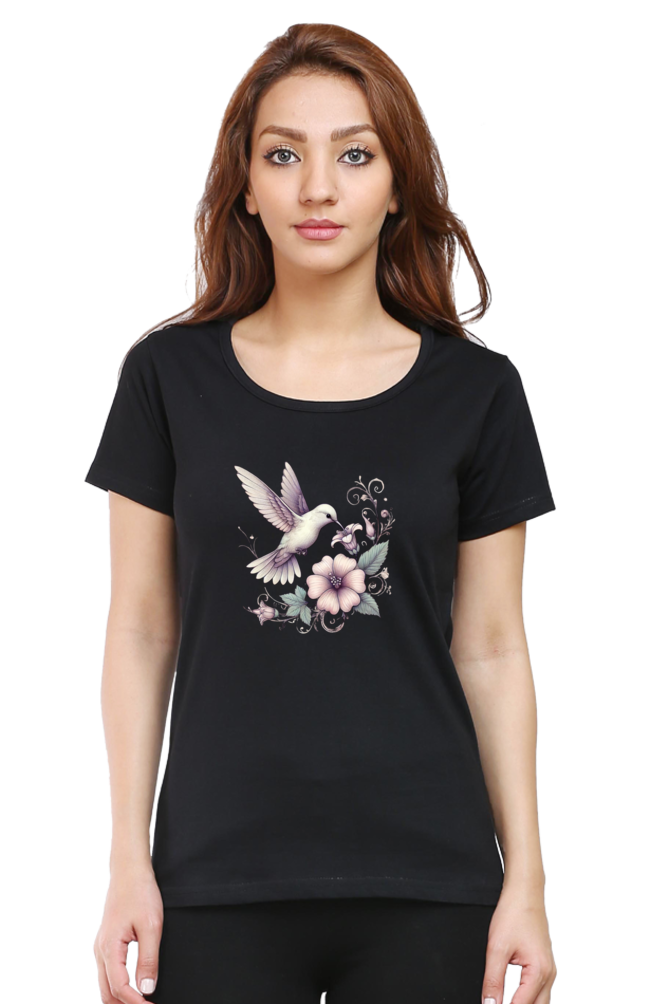 Hummingbird Harmony Round-Neck T-Shirt