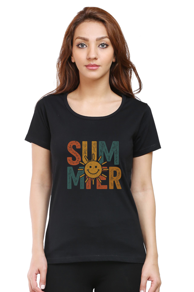 SUMMER Vintage Graphic Tee - Women's Casual Streetwear Top - Big Shot Fusion