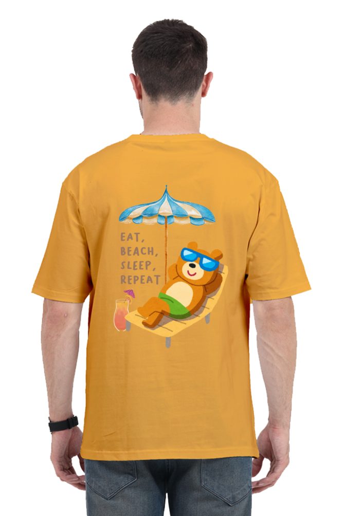 Eat, Beach, Sleep, Repeat – Oversized Unisex T-Shirt - Big Shot Fusion