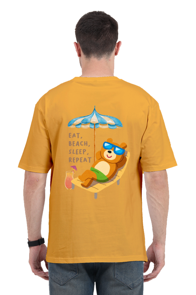 Eat, Beach, Sleep, Repeat – Oversized Unisex T-Shirt - Big Shot Fusion