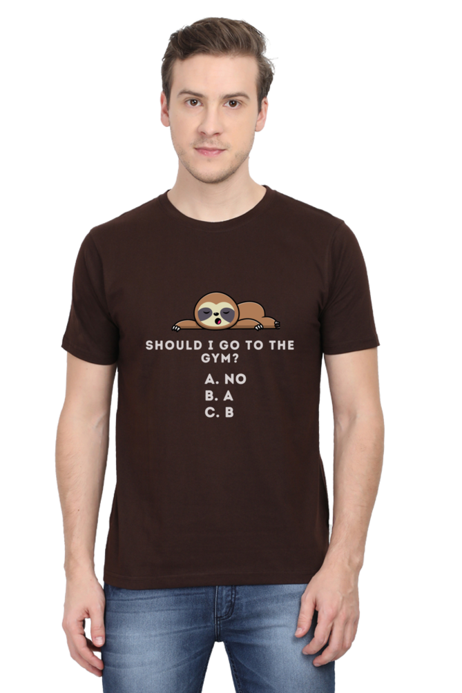 Funny Sloth Gym Quote T-Shirt - Lazy Gym Humor Design