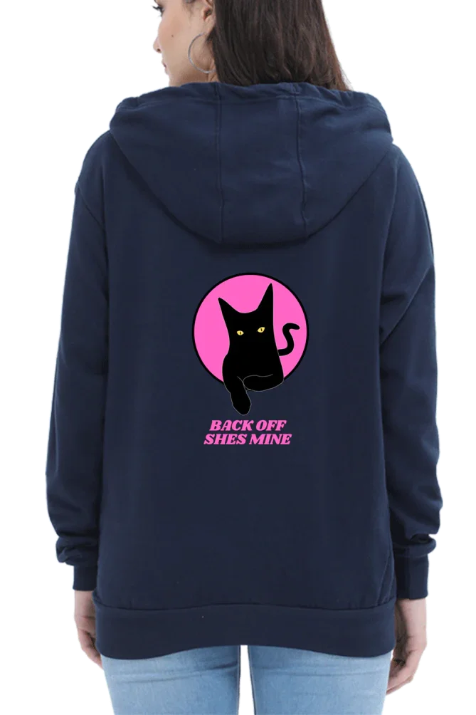 "Back Off, She's Mine" Cat Hoodie - Big Shot Fusion