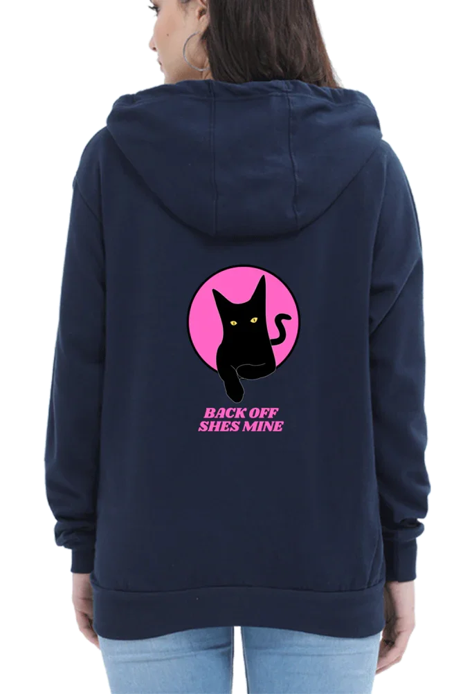 "Back Off, She's Mine" Cat Hoodie - Big Shot Fusion