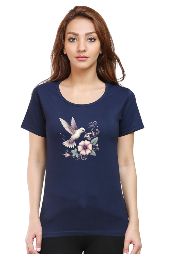 Hummingbird Harmony Round-Neck T-Shirt