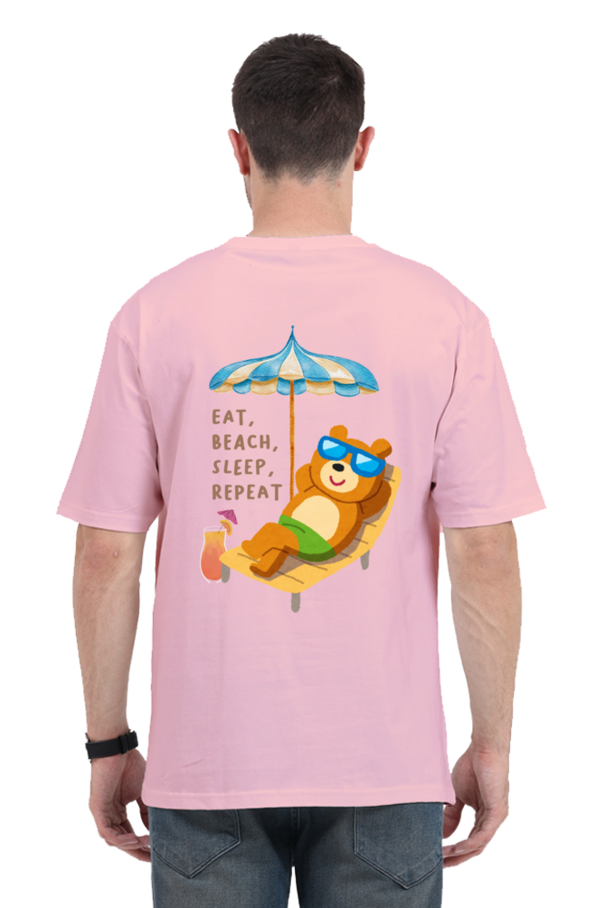 Eat, Beach, Sleep, Repeat – Oversized Unisex T-Shirt - Big Shot Fusion