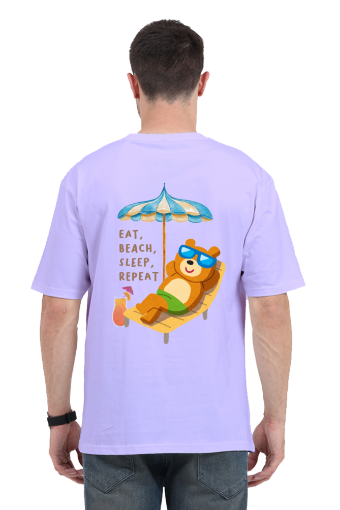 Eat, Beach, Sleep, Repeat – Oversized Unisex T-Shirt - Big Shot Fusion