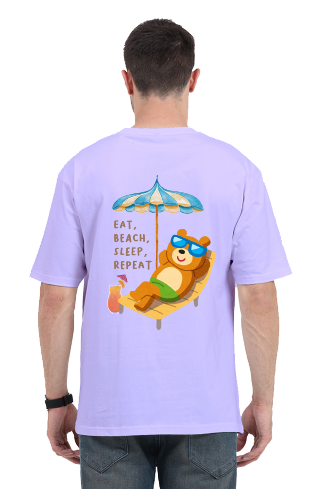 Eat, Beach, Sleep, Repeat – Oversized Unisex T-Shirt - Big Shot Fusion