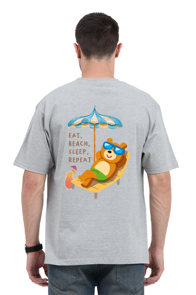 Eat, Beach, Sleep, Repeat – Oversized Unisex T-Shirt - Big Shot Fusion