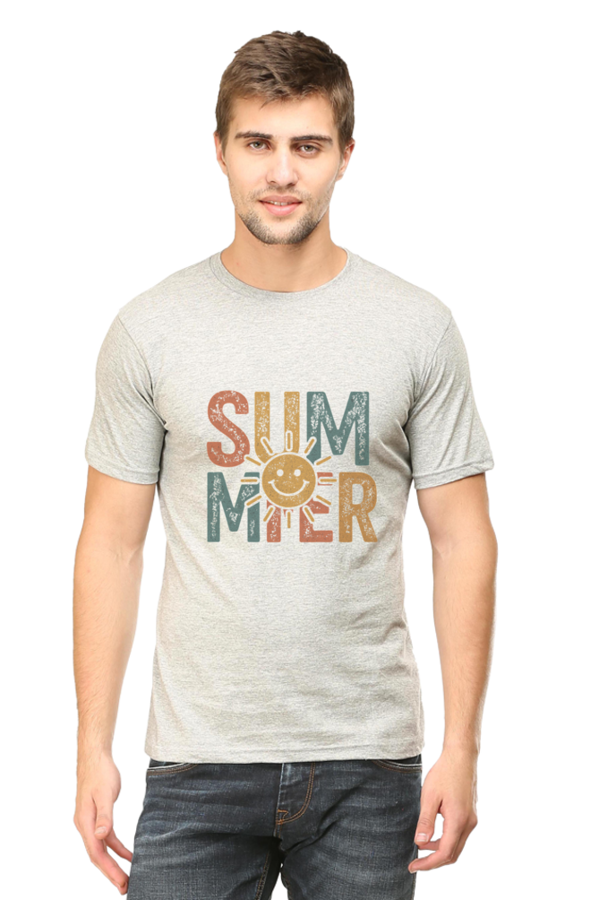 SUMMER Sun Graphic T-Shirt - Vibrant Seasonal Streetwear - Unisex Cotton Tee - Big Shot Fusion