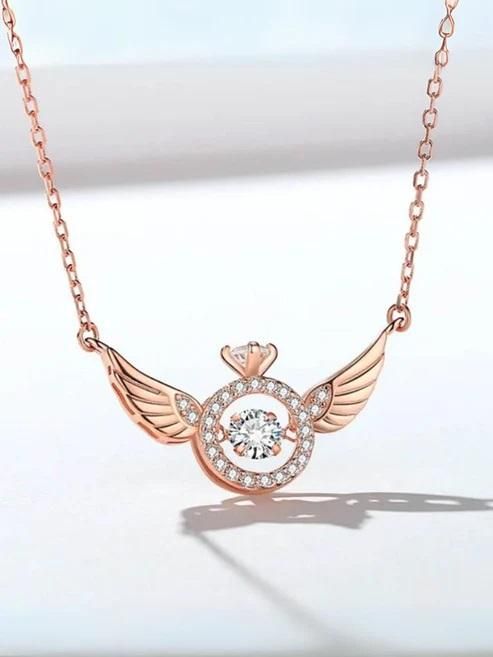 Rose Gold Angel Wings Pendant Chain - Big Shot Fusion