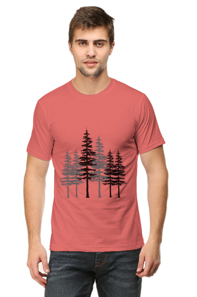 Nature Lover Graphic Tee - Earthy Distressed Tree Design | BigShotFusion - Big Shot Fusion