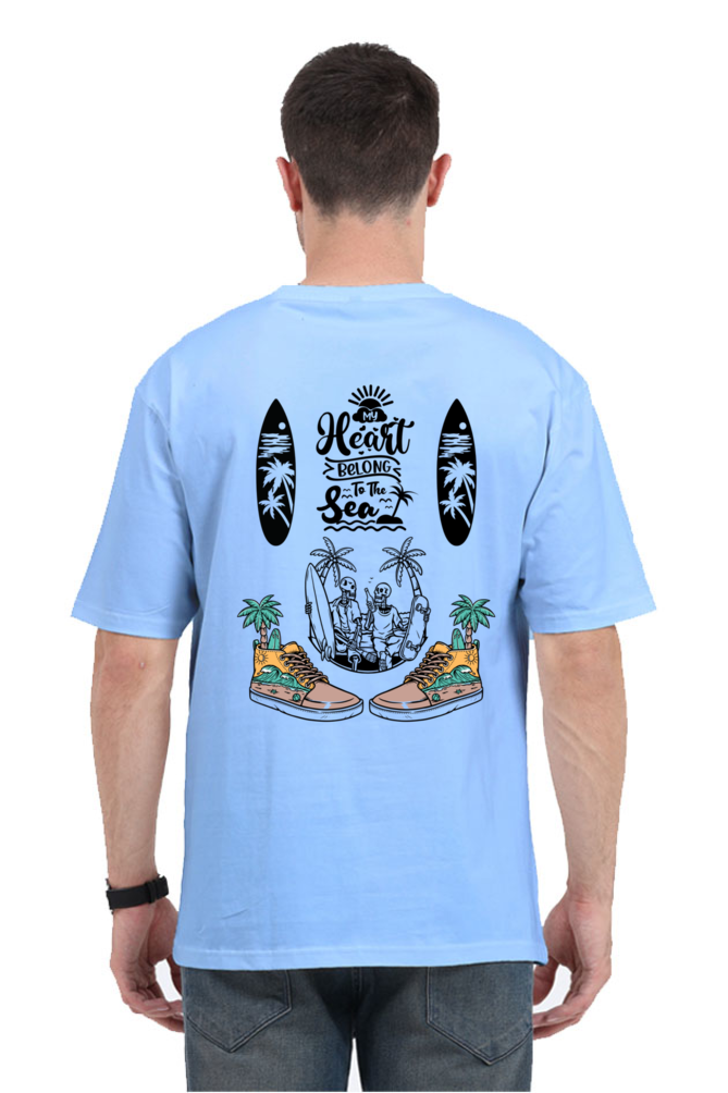 Beach Vibe Oversized T-Shirt – Unisex Streetwear Aesthetic - Big Shot Fusion