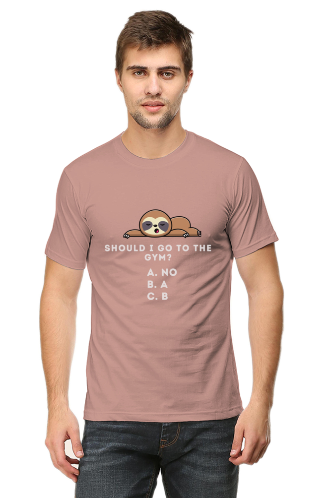 Funny Sloth Gym Quote T-Shirt - Lazy Gym Humor Design