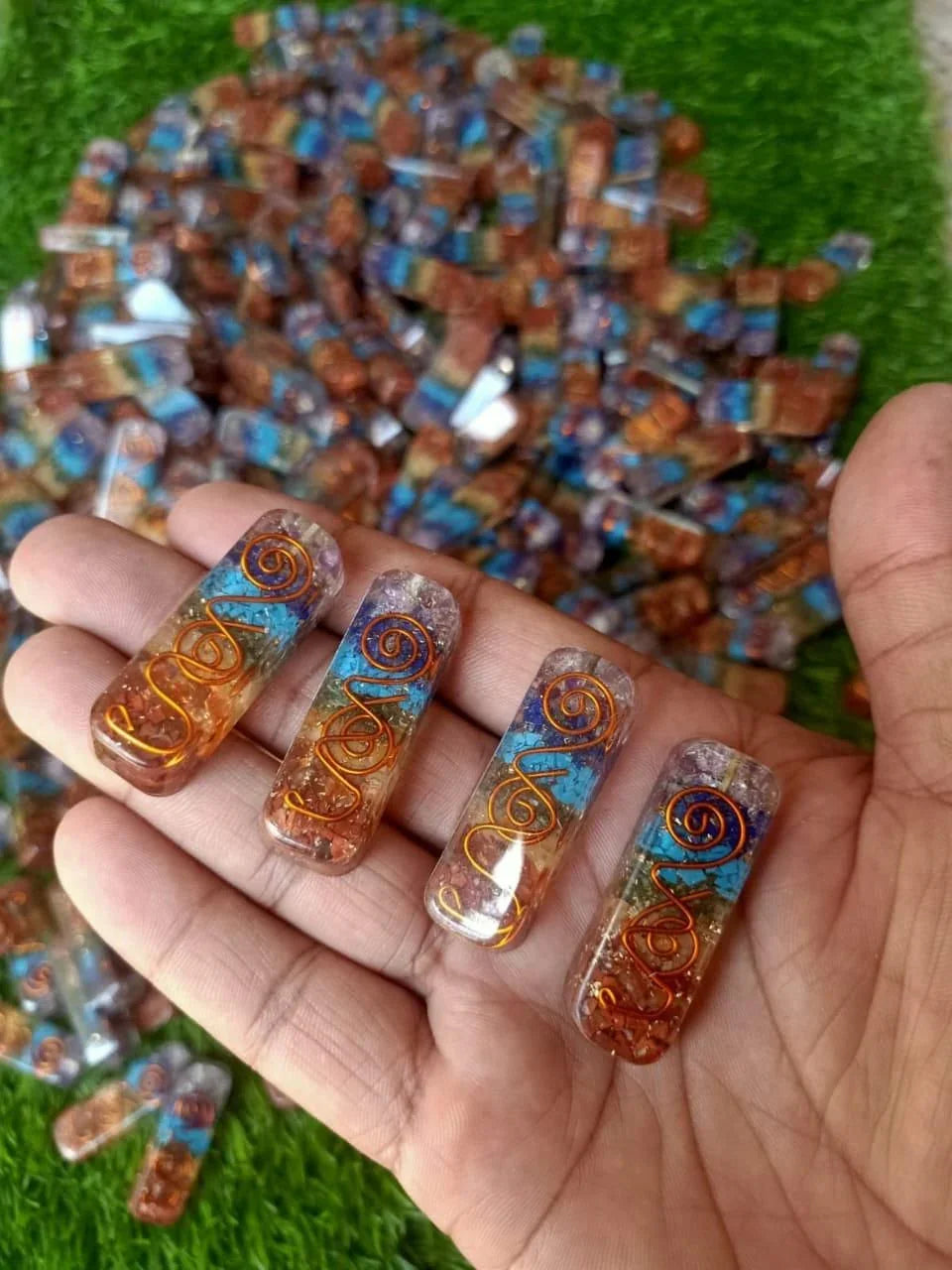 Titanium Quartz Stone Pendant - Big Shot Fusion