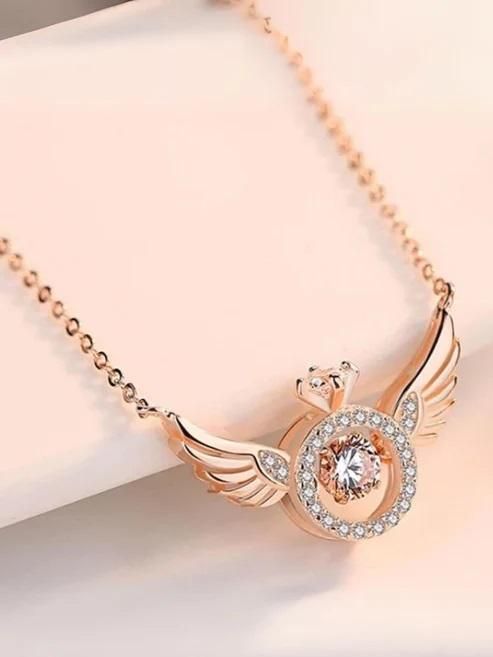 Rose Gold Angel Wings Pendant Chain - Big Shot Fusion