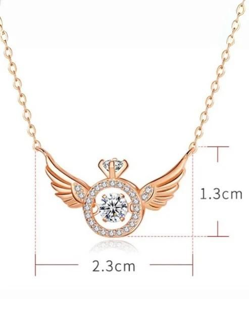 Rose Gold Angel Wings Pendant Chain - Big Shot Fusion