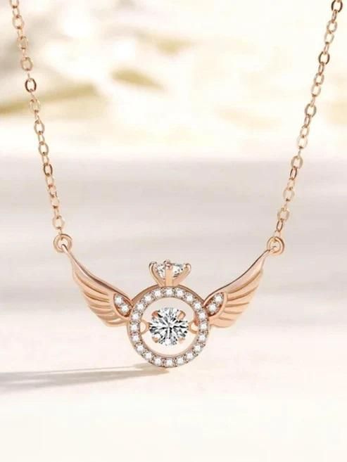 Rose Gold Angel Wings Pendant Chain - Big Shot Fusion