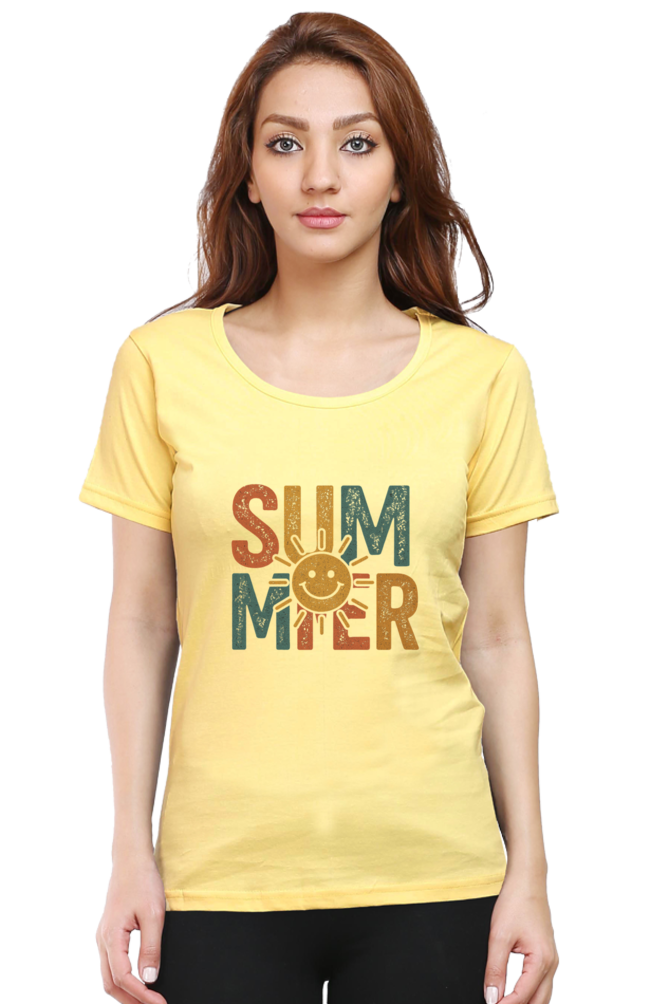 SUMMER Vintage Graphic Tee - Women's Casual Streetwear Top - Big Shot Fusion