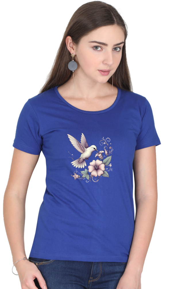 Hummingbird Harmony Round-Neck T-Shirt