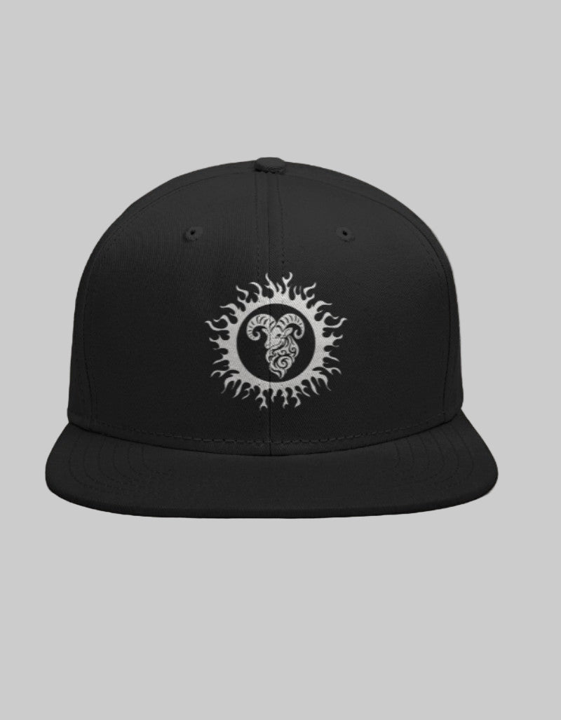 Aries snapback cap with bold zodiac symbol – fiery headwear for the trailblazers and fearless leaders