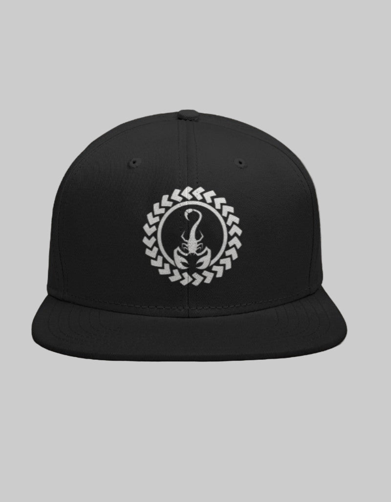 Scorpio snapback cap with scorpion design – intense, mysterious street cap for the fearless few