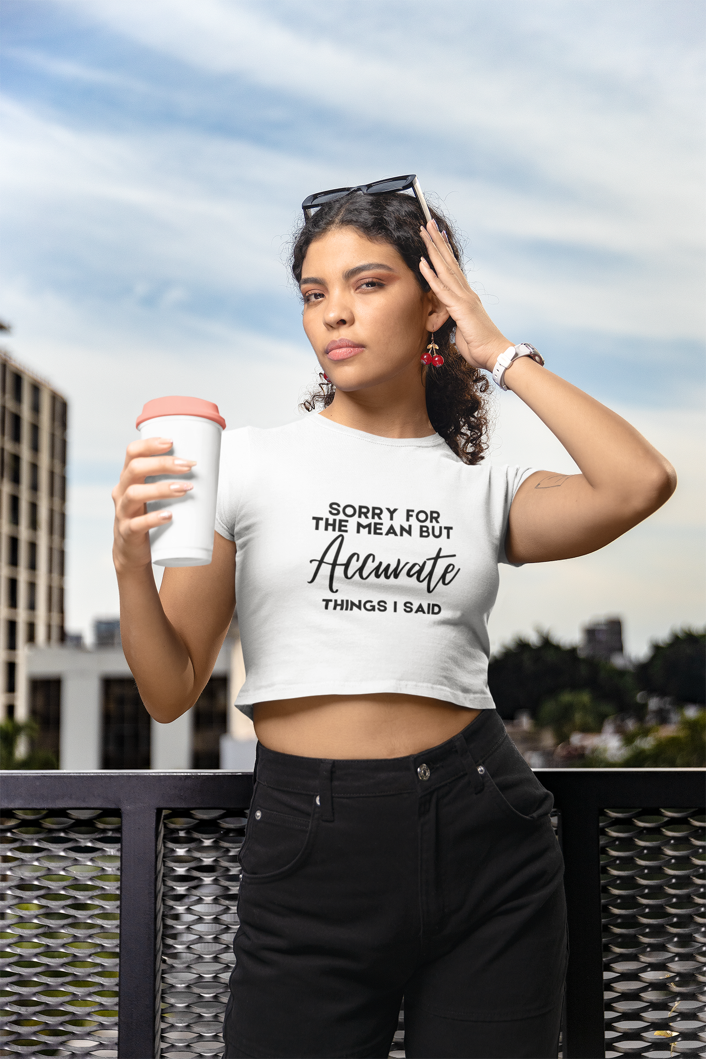 Sorry for the Mean but Accurate Things I Said" Women’s Crop Top