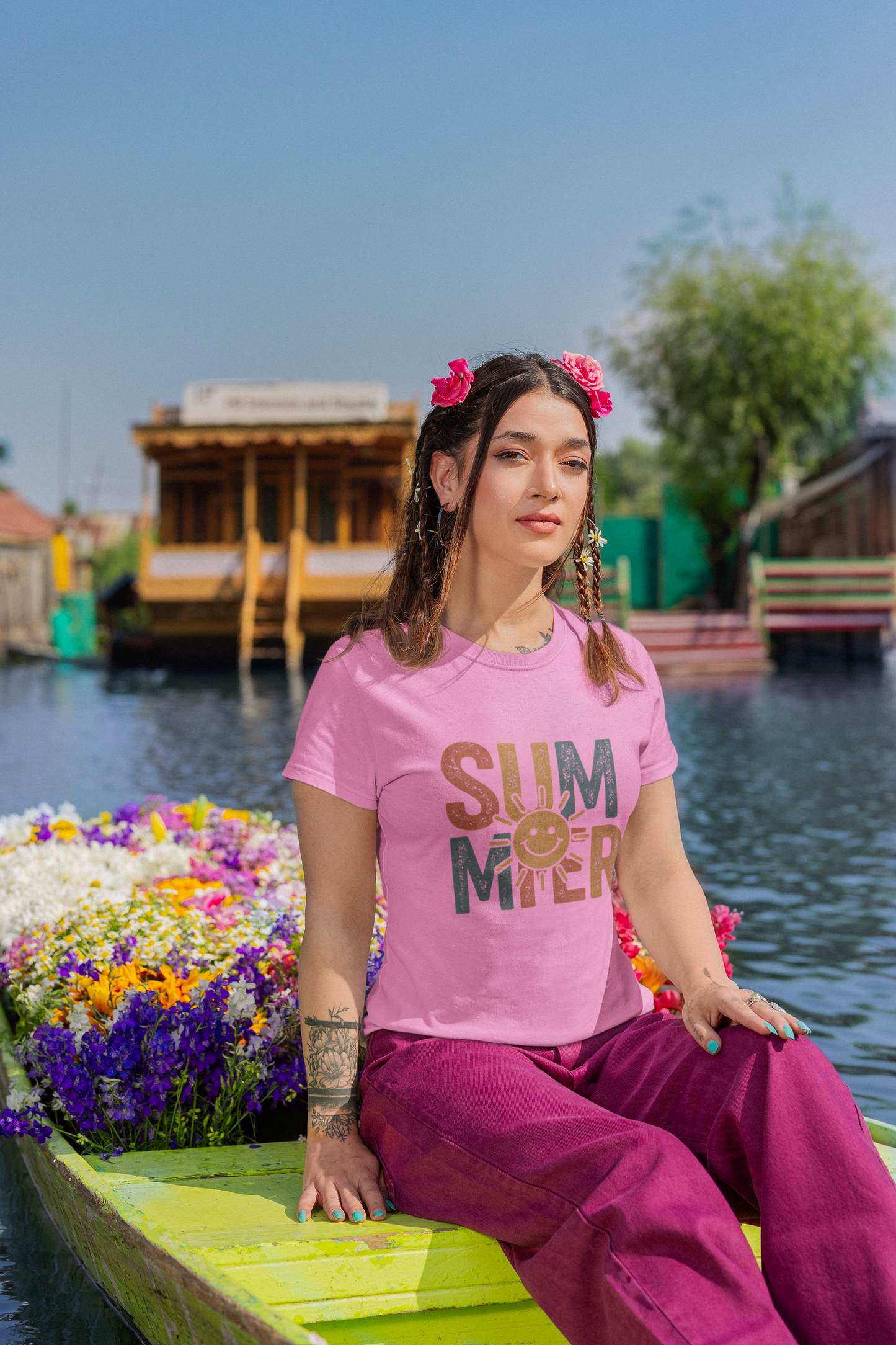 SUMMER Vintage Graphic Tee - Women's Casual Streetwear Top - Big Shot Fusion