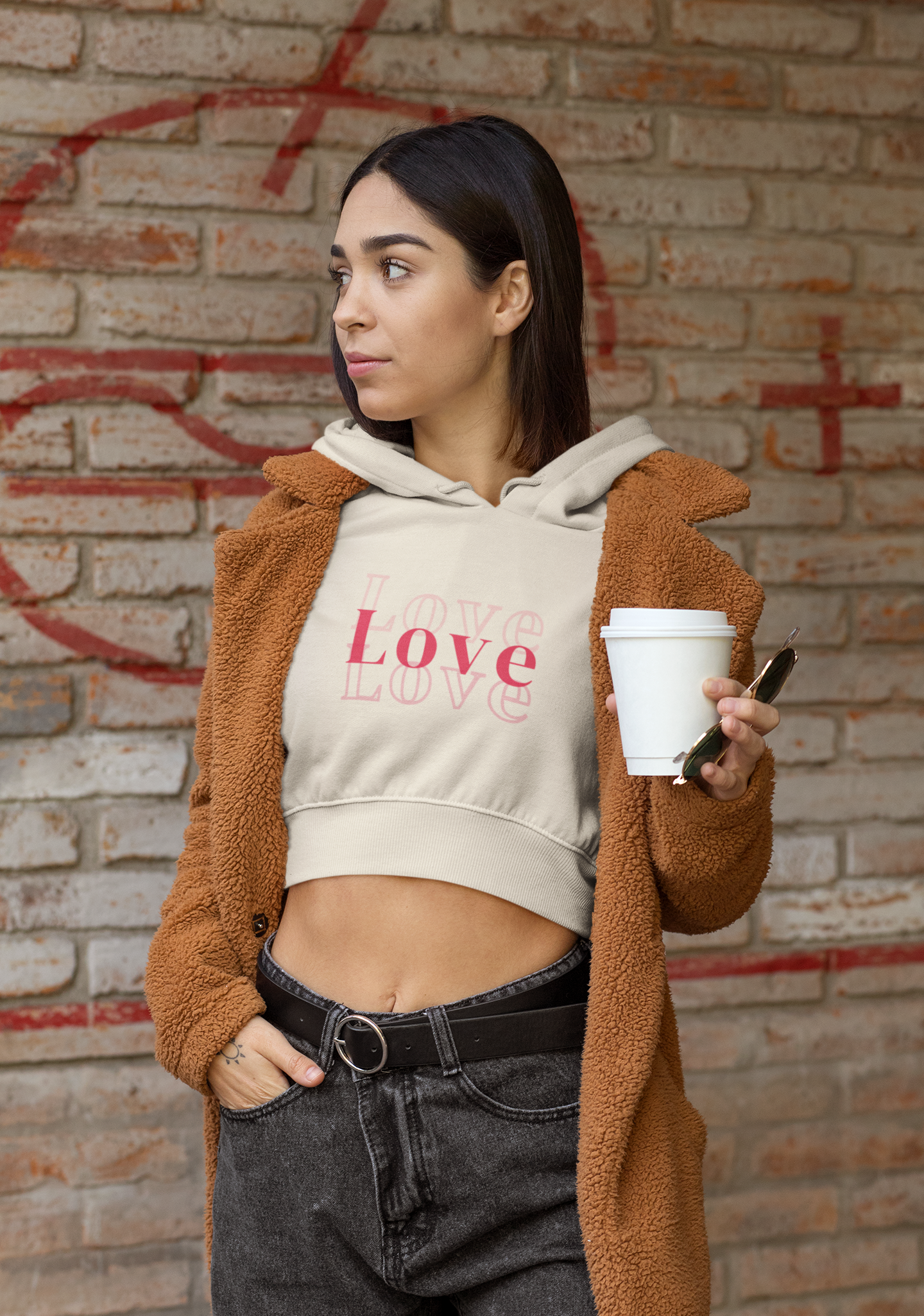 Love Ladies Crop Hoodie – Stylish & Comfortable Statement Wear