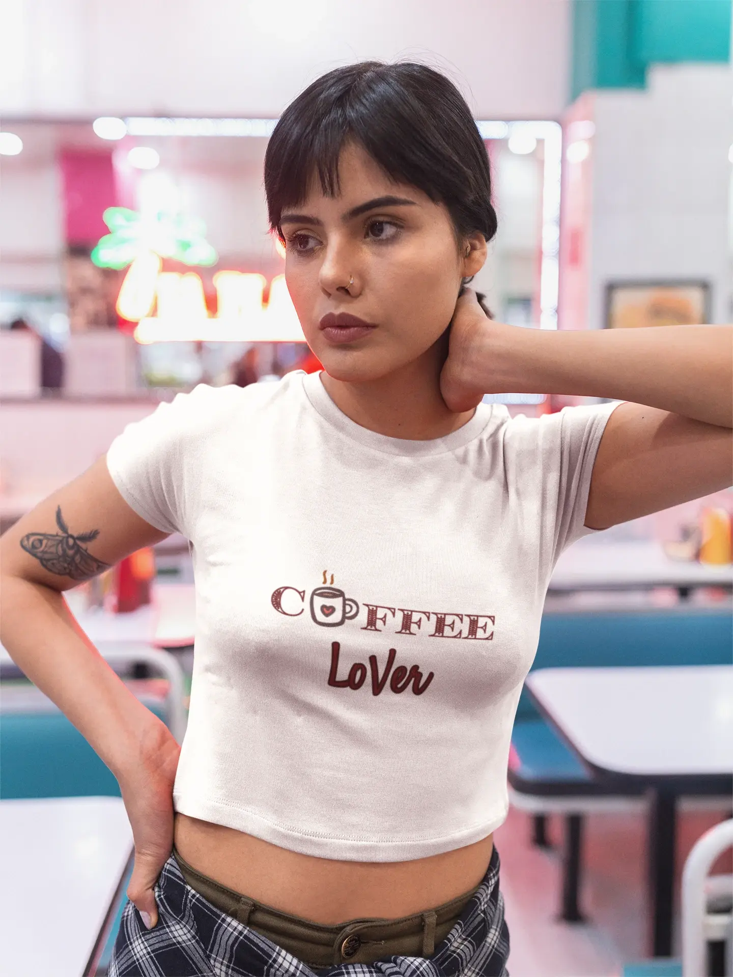 Coffee Lover" Women’s Crop Top