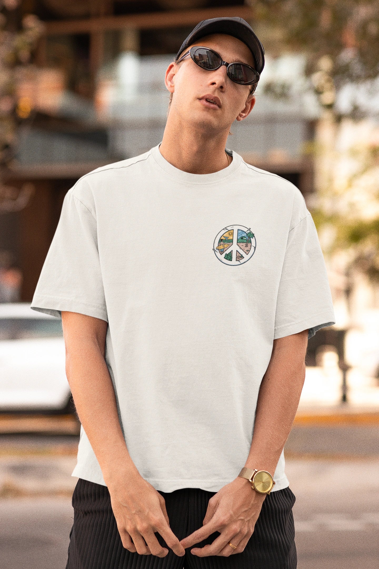 Beach Vibe Oversized T-Shirt – Unisex Streetwear Aesthetic