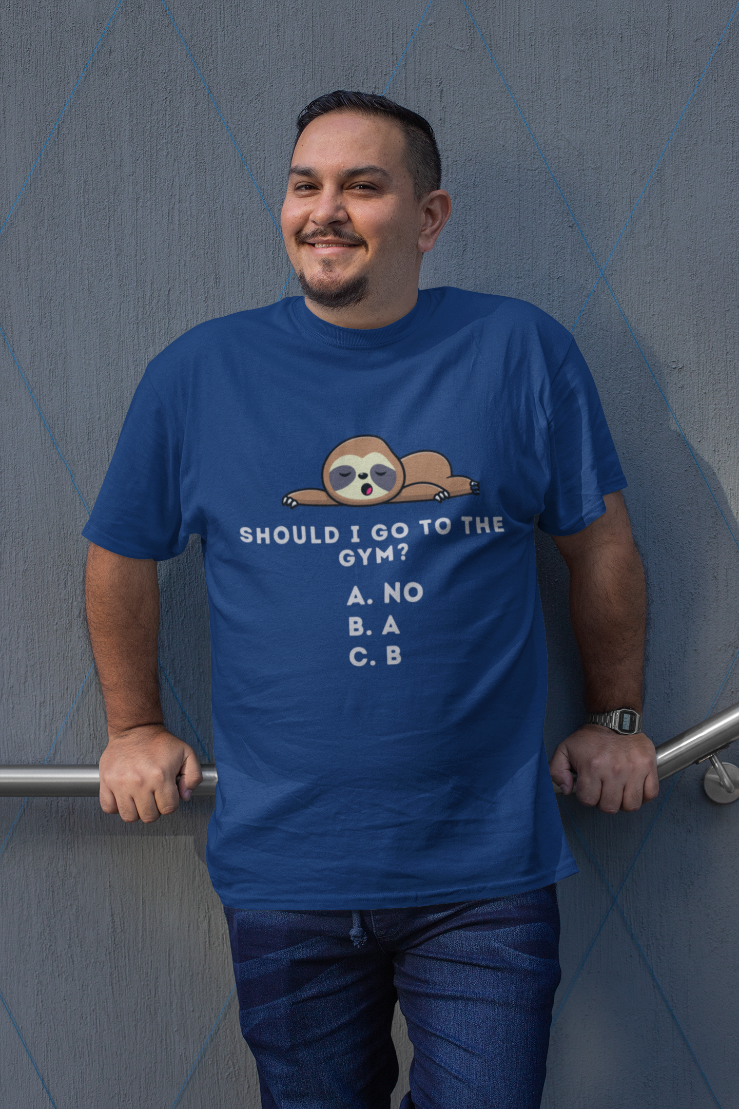 Funny Sloth Gym Quote T-Shirt - Lazy Gym Humor Design