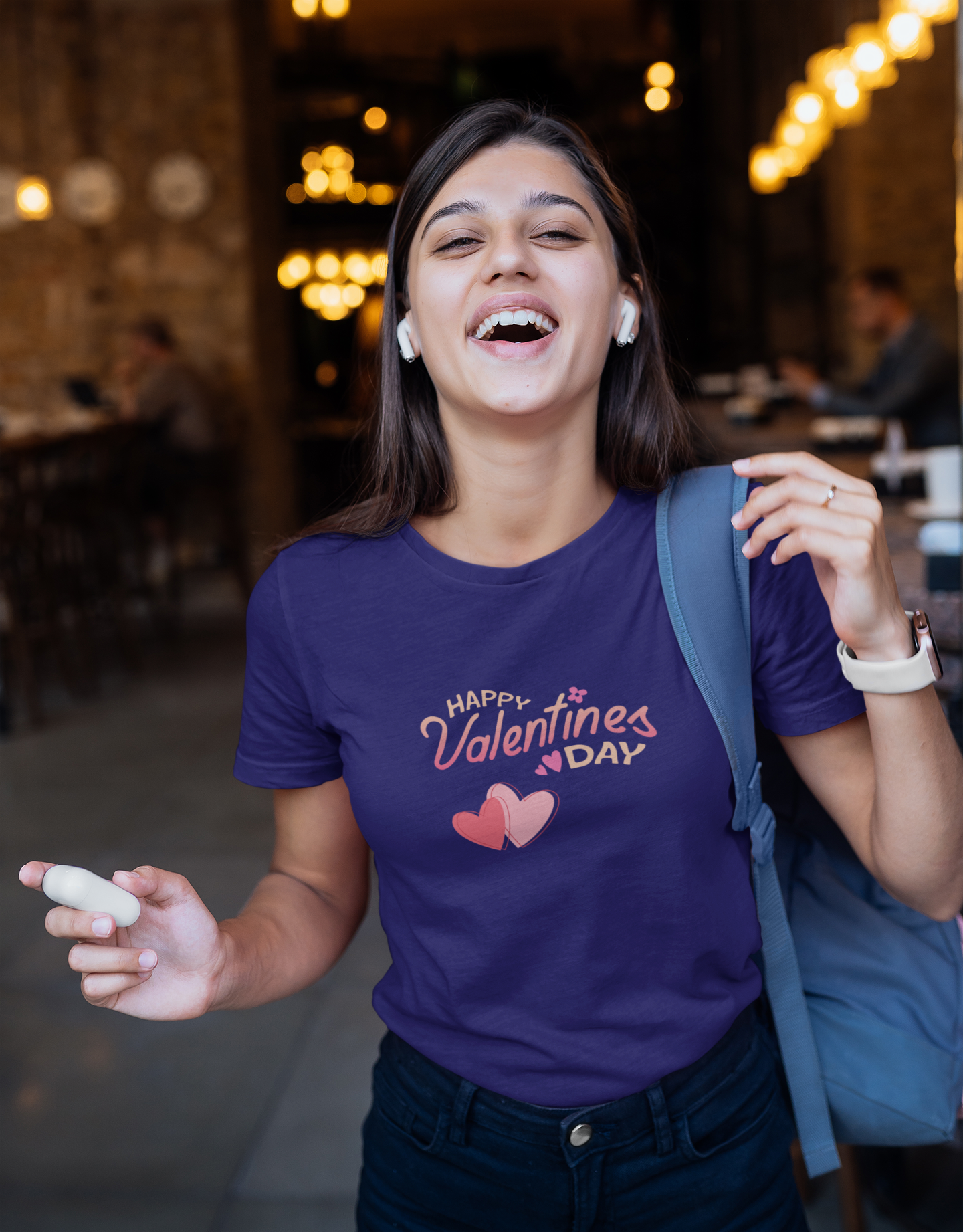 Happy Valentine's Day T-Shirt - Love and Hearts Design