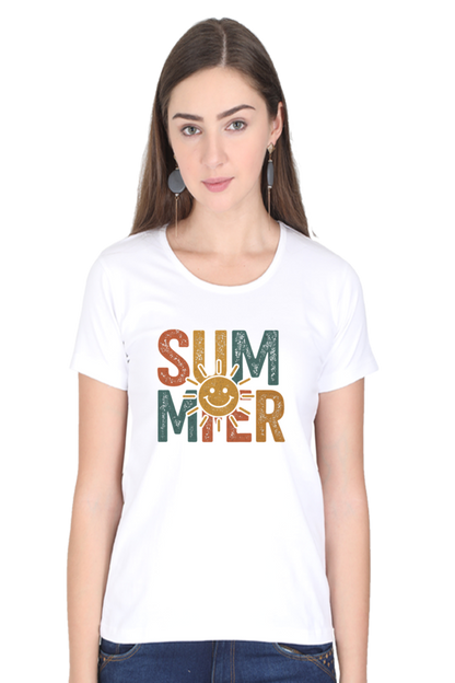 SUMMER Vintage Graphic Tee - Women's Casual Streetwear Top - Big Shot Fusion