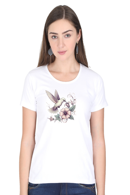 Hummingbird Harmony Round-Neck T-Shirt