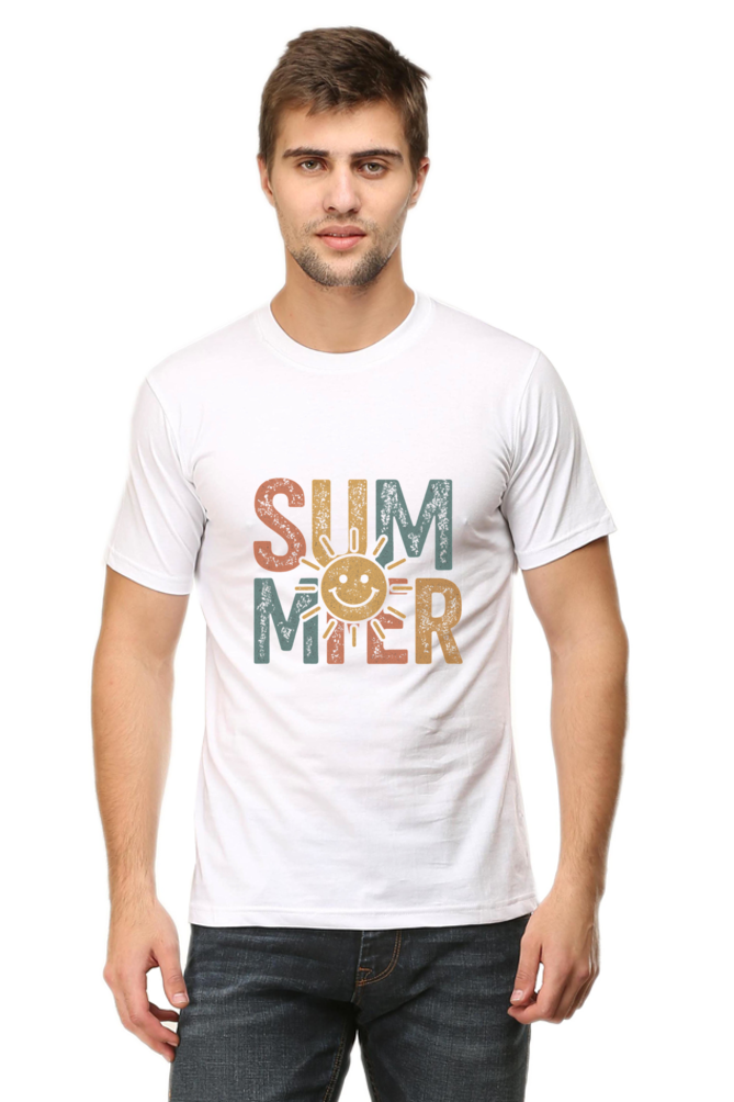SUMMER Sun Graphic T-Shirt - Vibrant Seasonal Streetwear - Unisex Cotton Tee - Big Shot Fusion