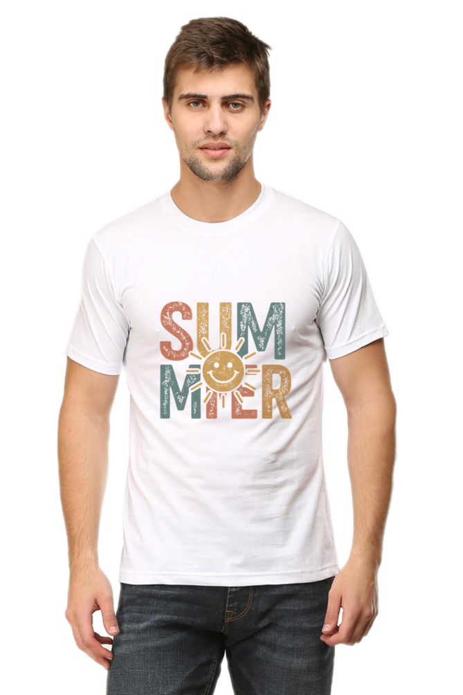 SUMMER Sun Graphic T-Shirt - Vibrant Seasonal Streetwear - Unisex Cotton Tee - Big Shot Fusion