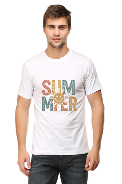 SUMMER Sun Graphic T-Shirt - Vibrant Seasonal Streetwear - Unisex Cotton Tee - Big Shot Fusion