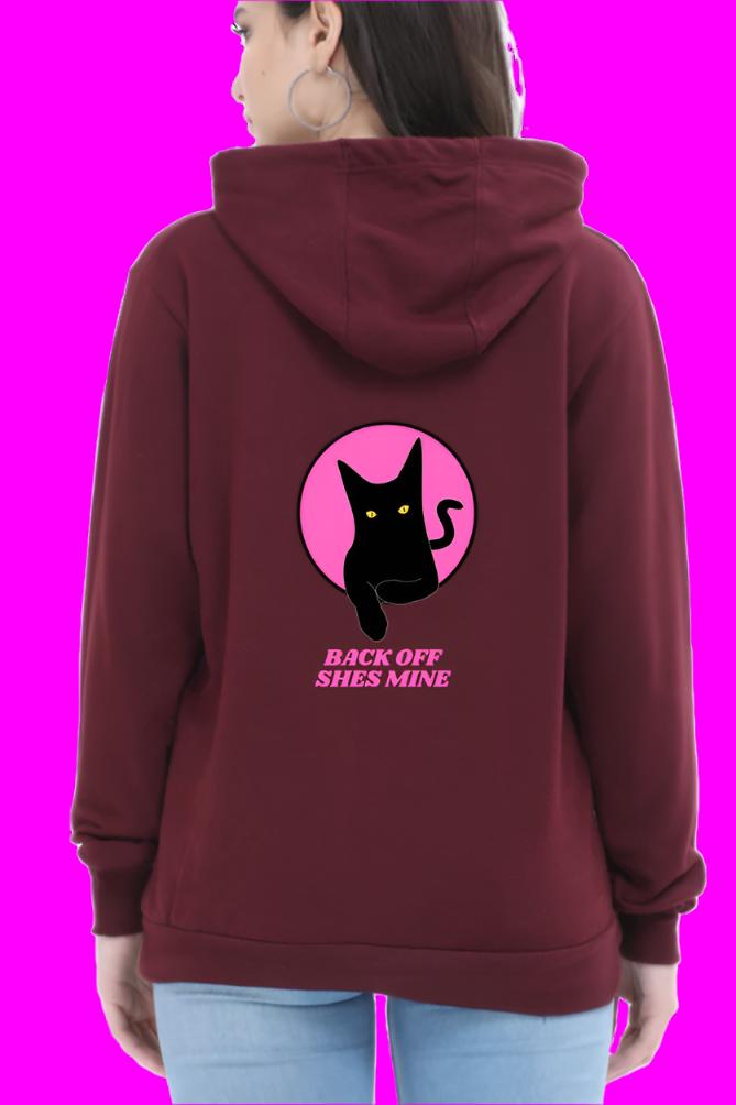 "Back Off, She's Mine" Cat Hoodie - Big Shot Fusion