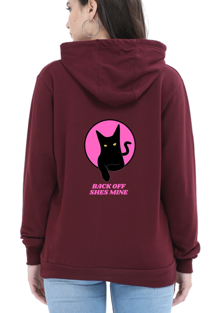 "Back Off, She's Mine" Cat Hoodie - Big Shot Fusion