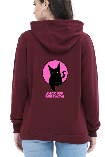 "Back Off, She's Mine" Cat Hoodie - Big Shot Fusion