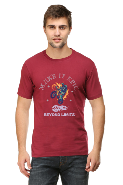 LIMITLESS VELOCITY" Bike Racing Tee - Defy Gravity, Own the Asphalt - Big Shot Fusion